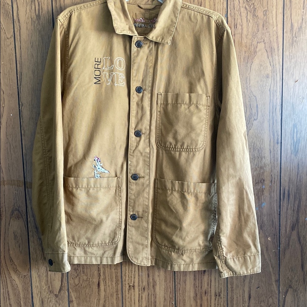 GAP Tan Lightweight Utility Shirt Jacket